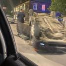 В Риддере в результате ДТП опрокинулся автомобиль