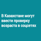 В Казахстане могут ввести проверку возраста в соцсетях