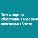 Тело младенца обнаружили в мусорном контейнере в Семее
